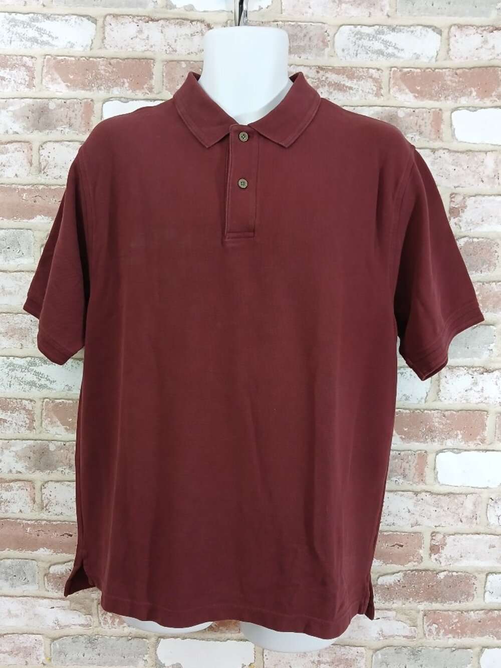 Joseph A. Bank Men's Burgundy Polo - Size L